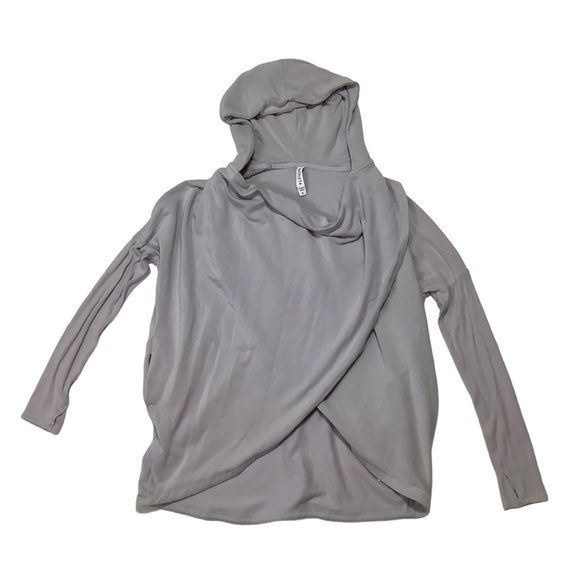 Athleta Oversized Hoodie Sz Small Gray Lavender - Picture 5 of 10